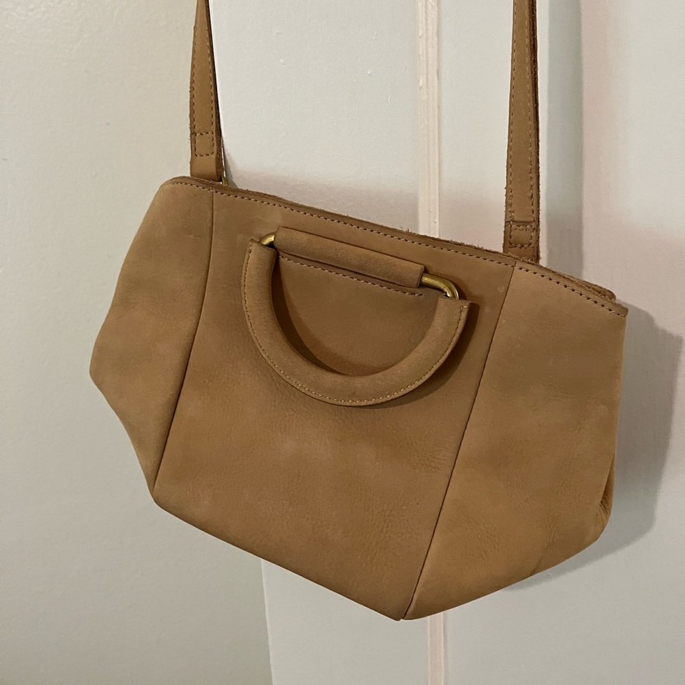 Madewell light tan/beige crossbody leather bag